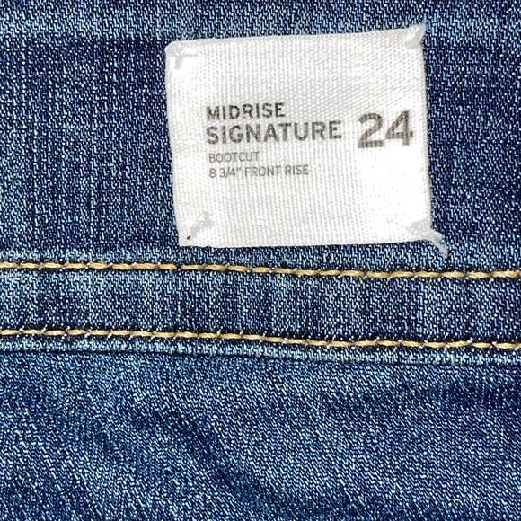 Hudson Mid Rise Signature Blue Denim Boot Cut Jeans Size 24 - Picture 11 of 16